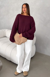 Softer Love Knit Sweater Merlot
