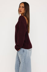 Softer Love Knit Sweater Merlot