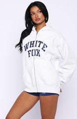 Starting Fresh Zip Front Hoodie Grey Marle