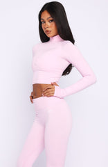 Stride Seamless Zip Long Sleeve Marshmallow