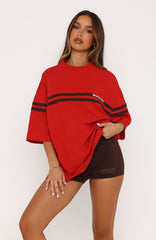 Studio 17 Emmie Oversized Tee Red