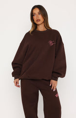 Studio 17 Raven Oversized Drop Shoulder Sweater Chocolate