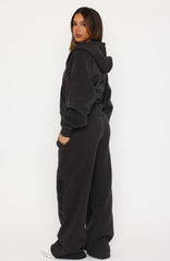 Studio 17 Willa Wide Leg Sweatpants Charcoal