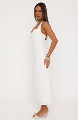 Sweet Glow Midi Dress White