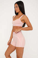 Tense Sports Bra Dusty Pink/White