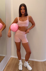Adapt Bike Shorts 4 Dusty Pink/White
