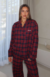 That Time Of Year Long Sleeve Pyjama Top Red/Navy