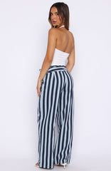 Won't Look Back Pants Blue Stripe