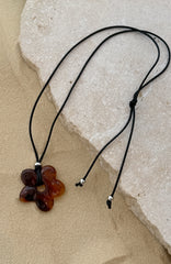 Xavia Necklace Black/Amber