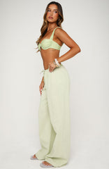 Lover's Refresh Linen Pants Pistachio