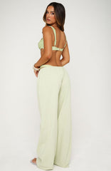 Lover's Refresh Linen Pants Pistachio