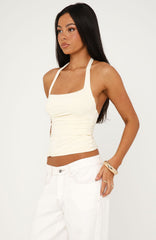 Delicate Love Halter Top Cream