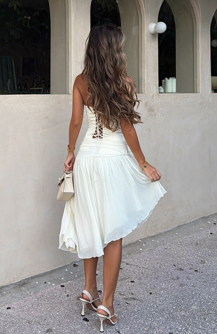Forever Love Midi Skirt Off White