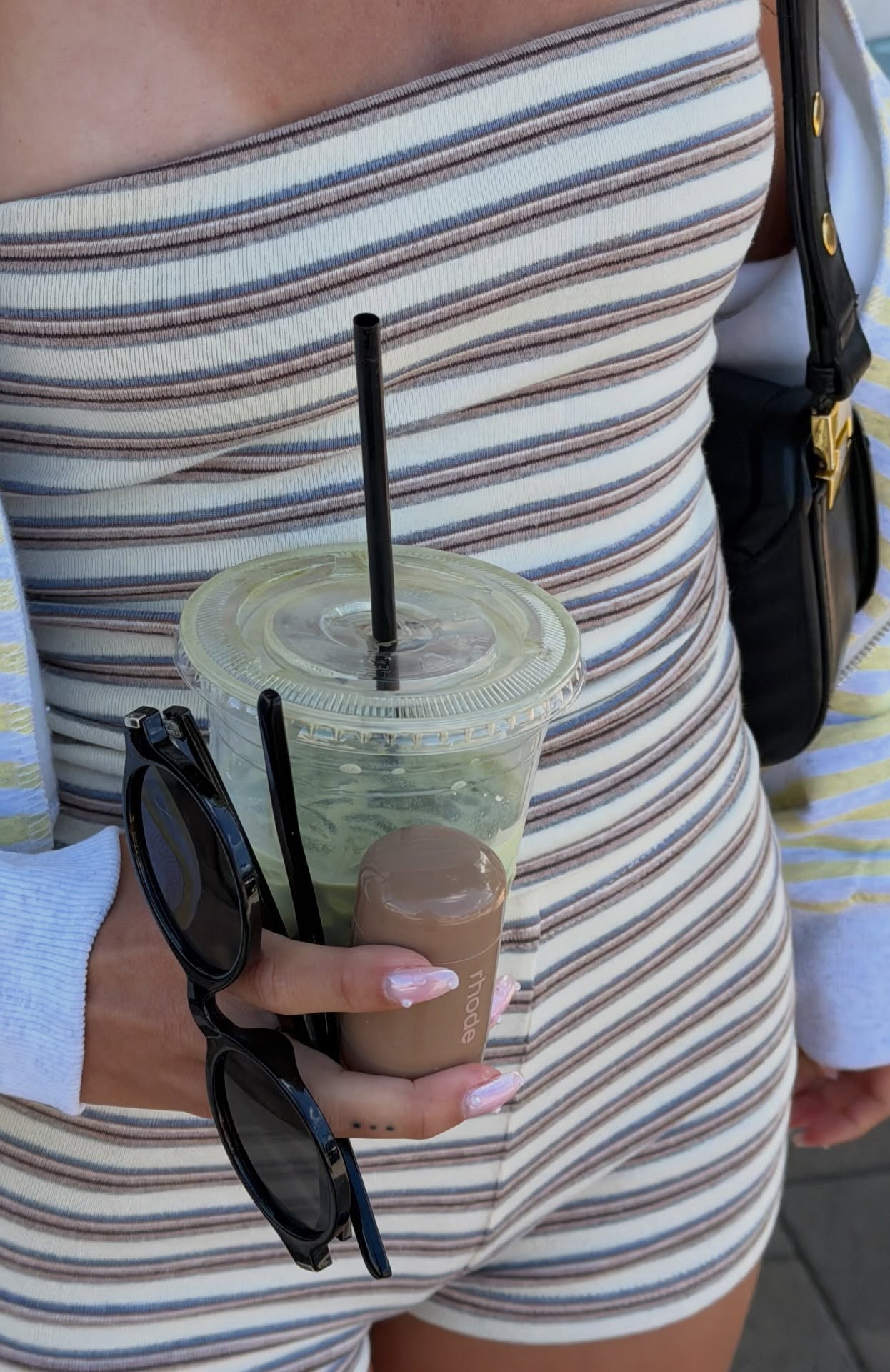 Never A Good Time Shorts Cream Stripe