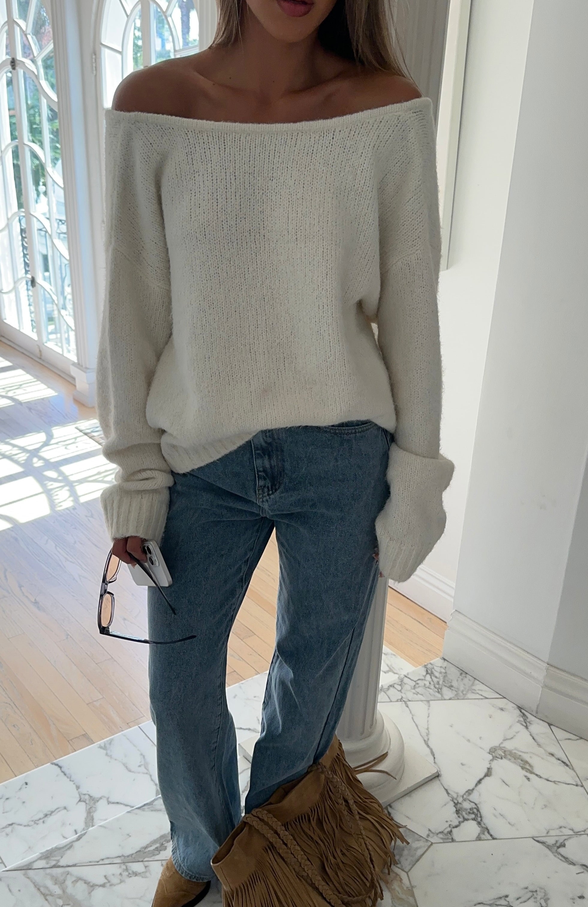 Softer Love Knit Sweater Off White