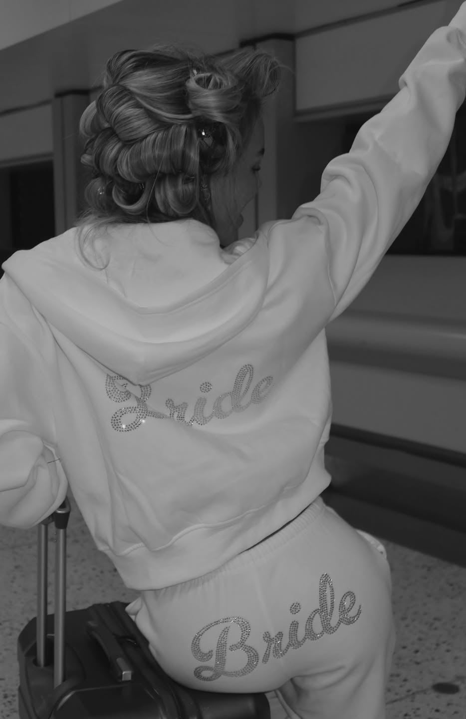 The Bride Boxy Zip Front Hoodie White