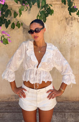 Twinkling Stars 3/4 Top Off White