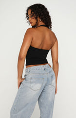 The Less I Know Halter Top Black