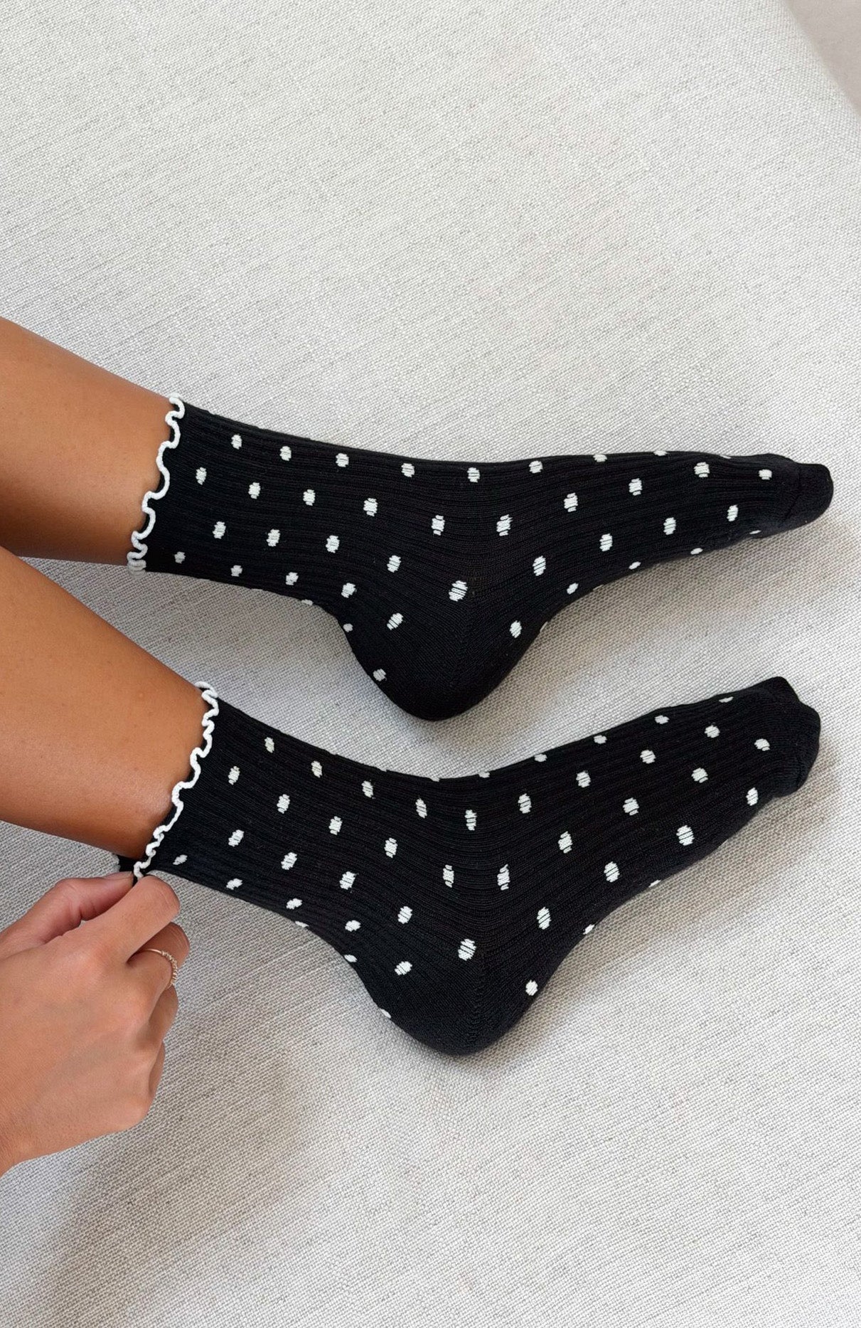 Worth Sharing 2 Pack Socks Cream/Black