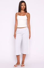 Stuck In A Daze Capri Track Pants Grey Marle