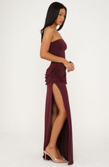 Make You Regret Strapless Maxi Dress Mauve