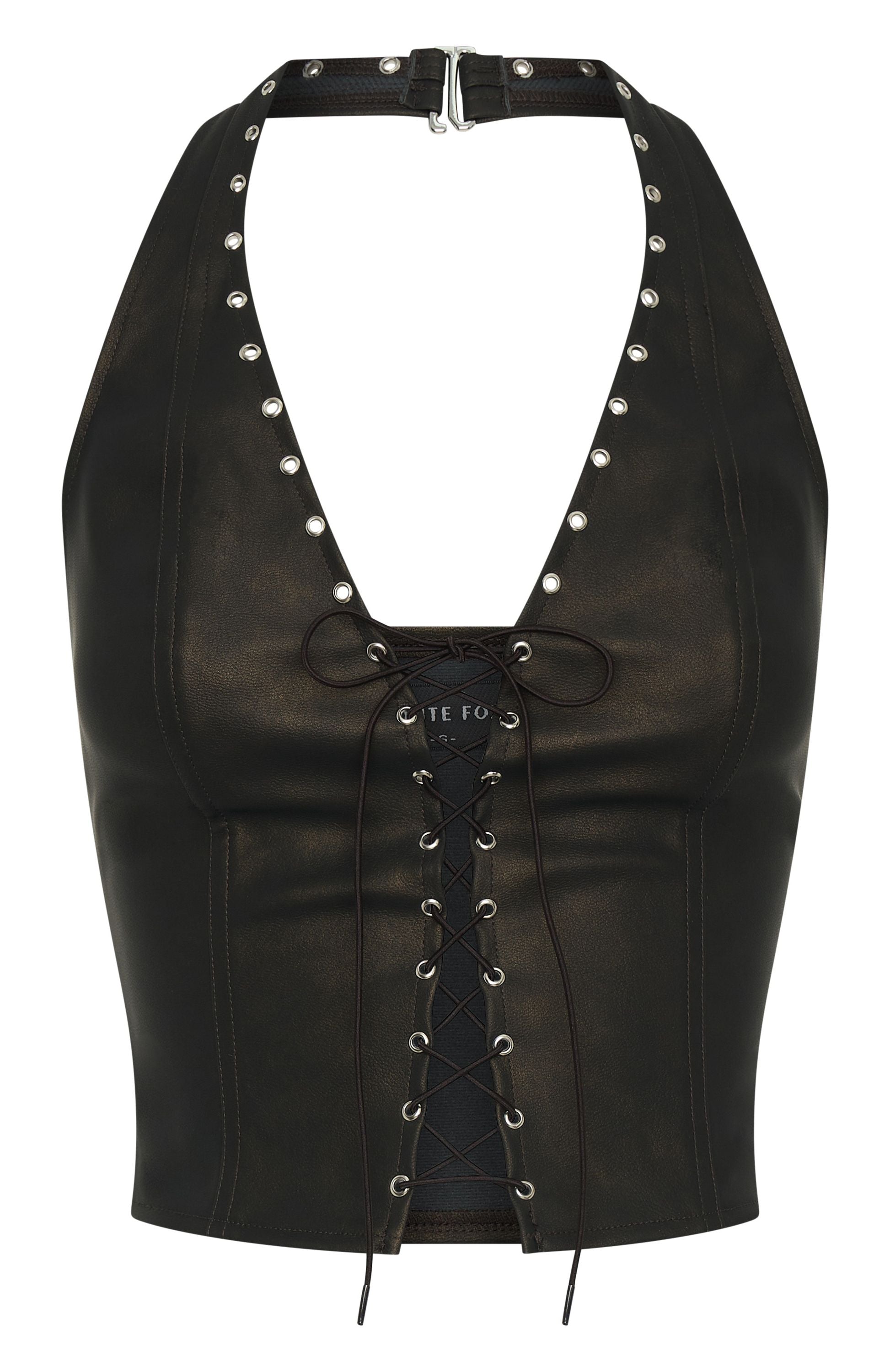 Falling Star PU Bustier Chocolate
