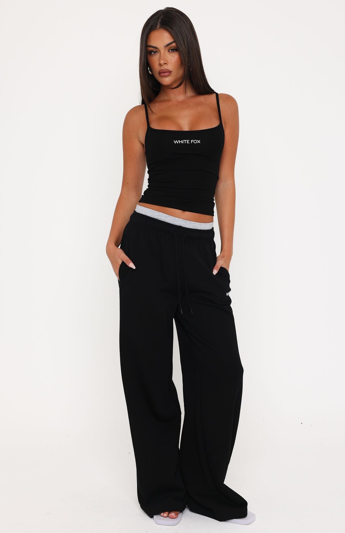 Off The Field Singlet Top Black