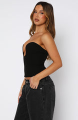 On The Town Bustier Black