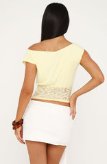 Just Try Me Mini Skirt Off White
