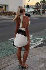 Cupids Bow Mini Dress Cream/Black