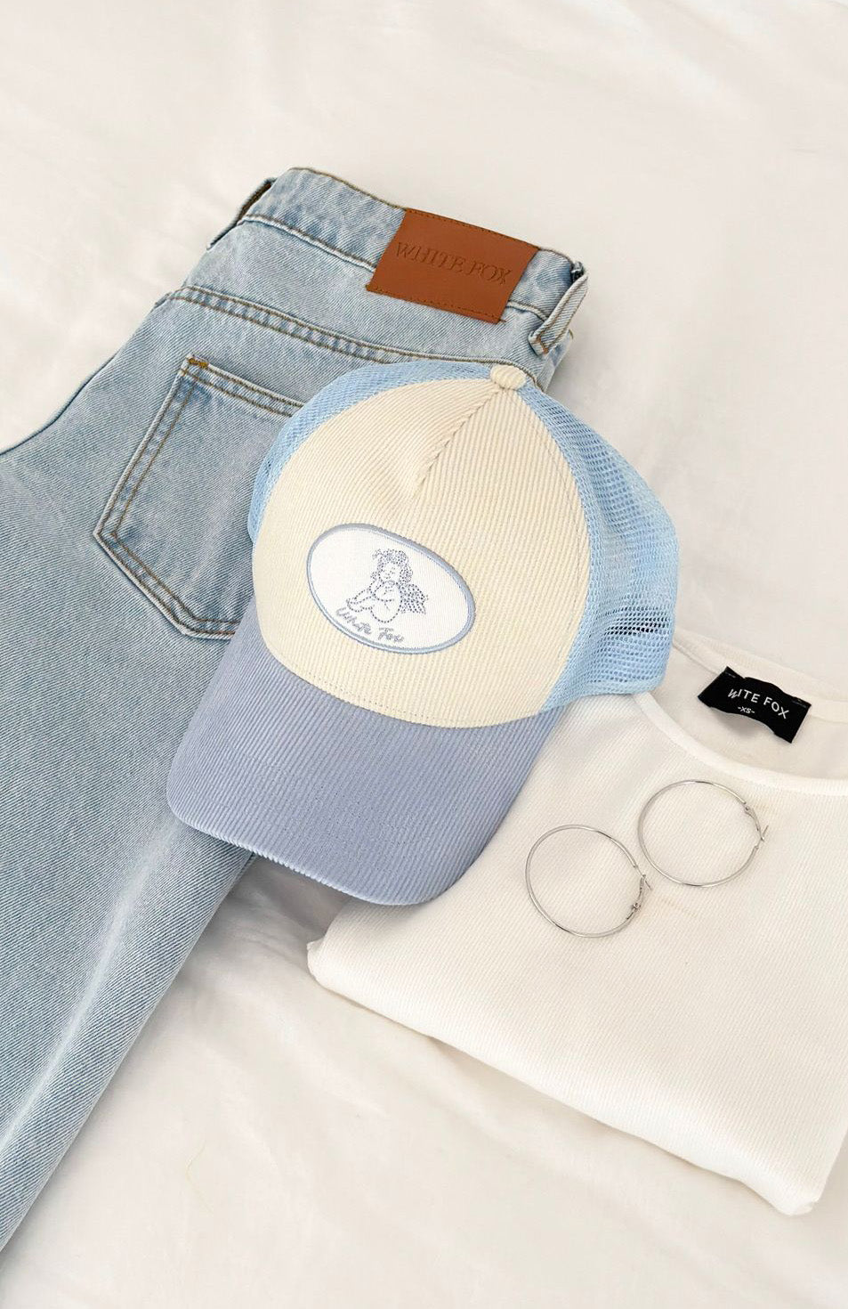 Just Too Cute Cap Baby Blue/Cream