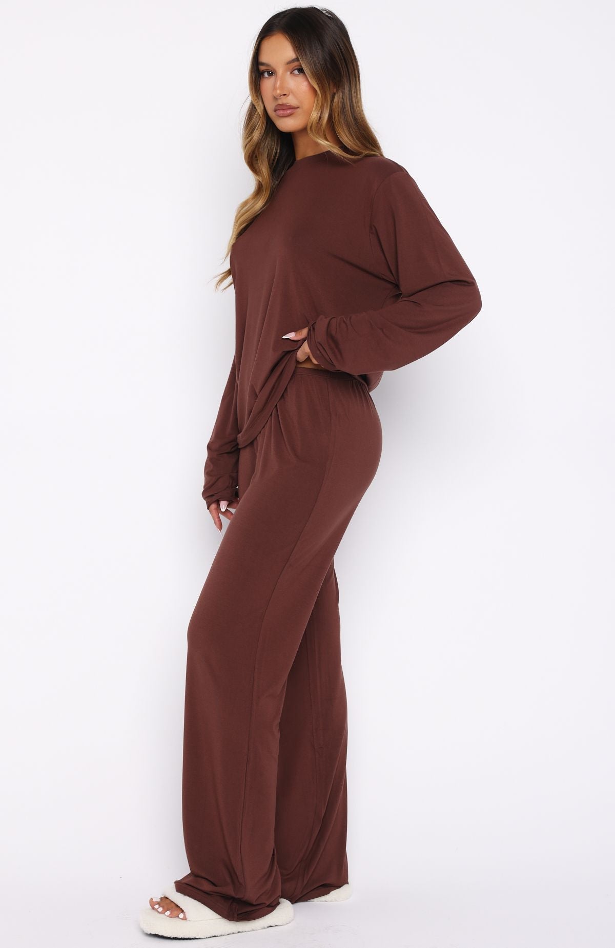 Slow Life Pyjama Pants Chocolate
