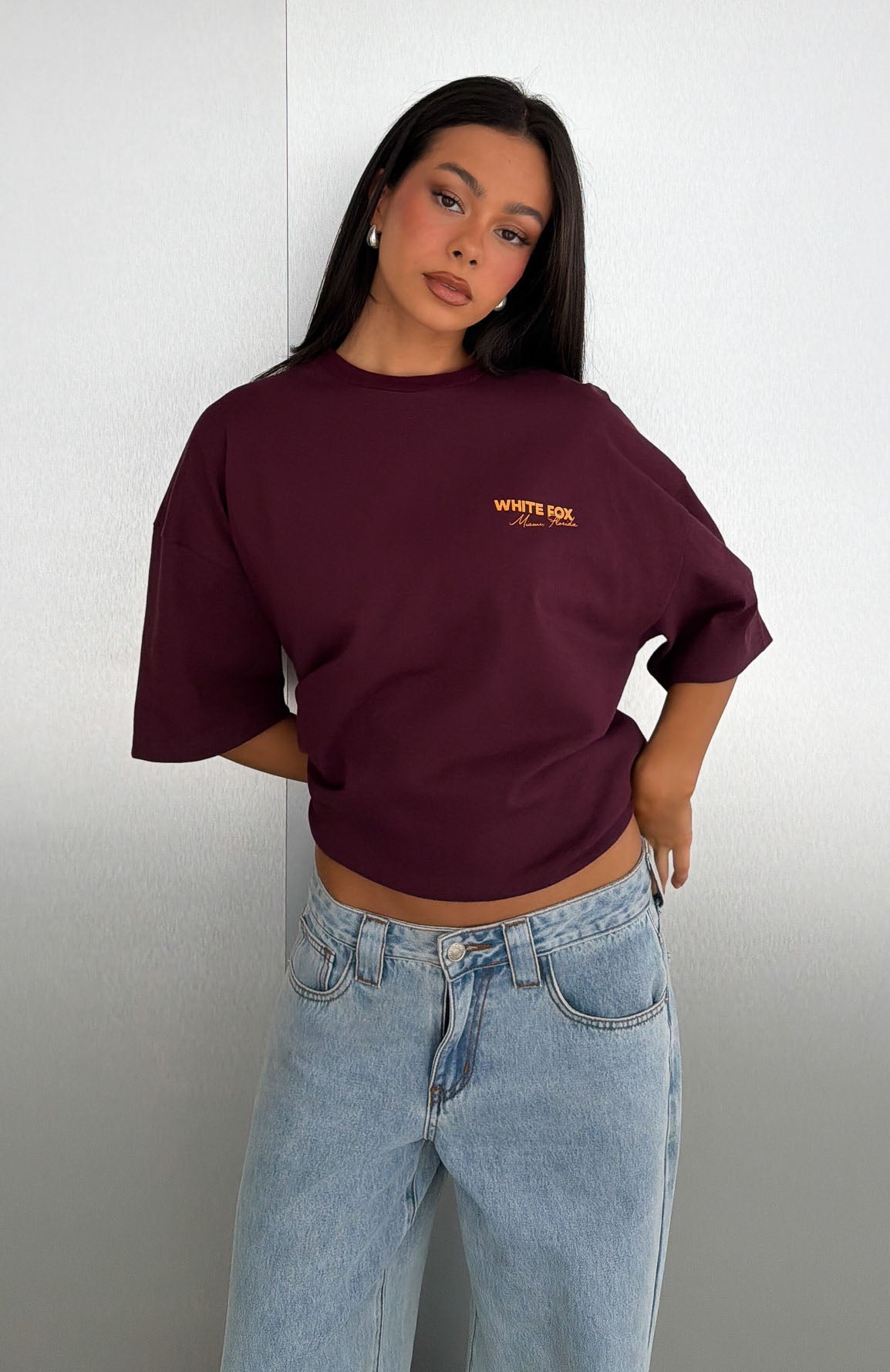 Give It Time Oversized Tee Plum
