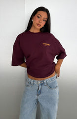 Give It Time Oversized Tee Plum