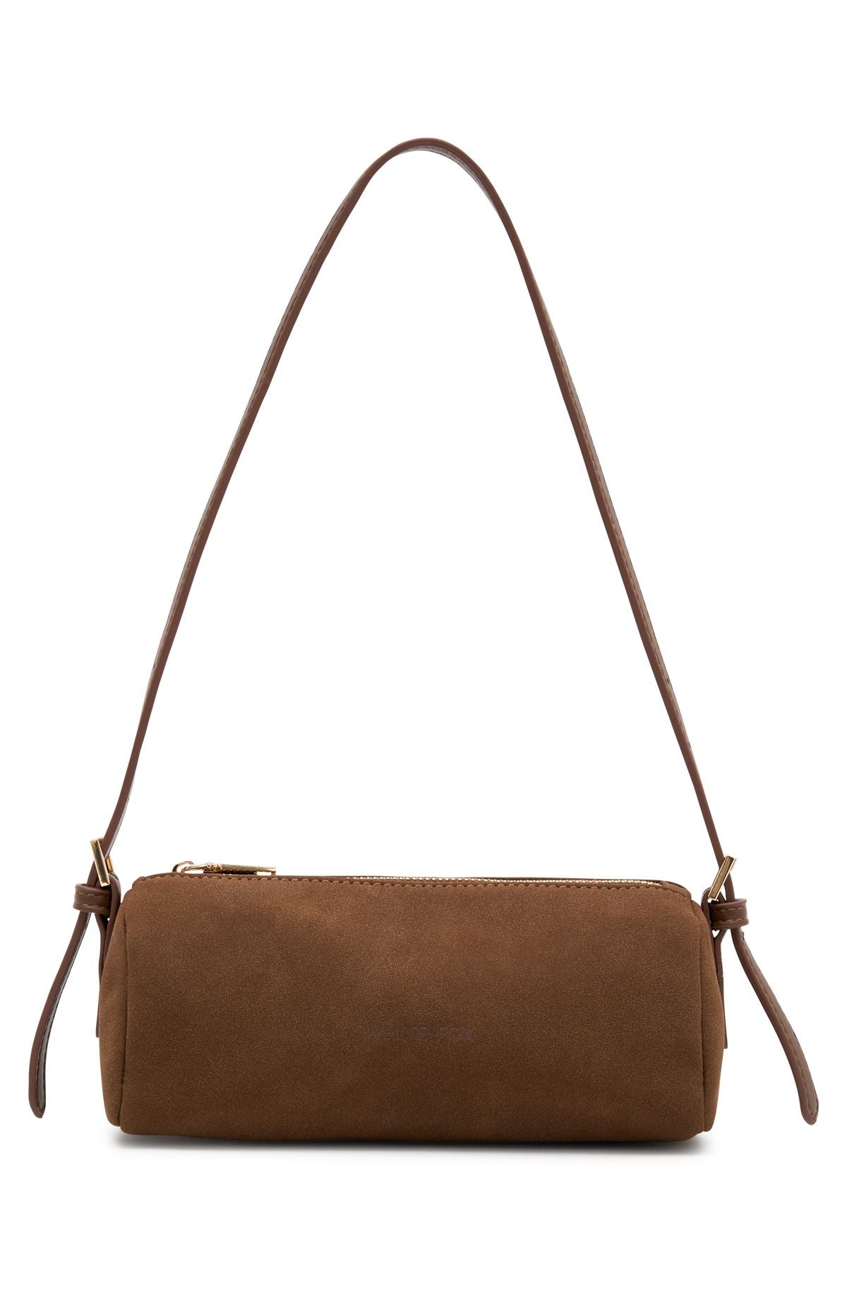 Gannon Shoulder Bag Chocolate Faux Suede