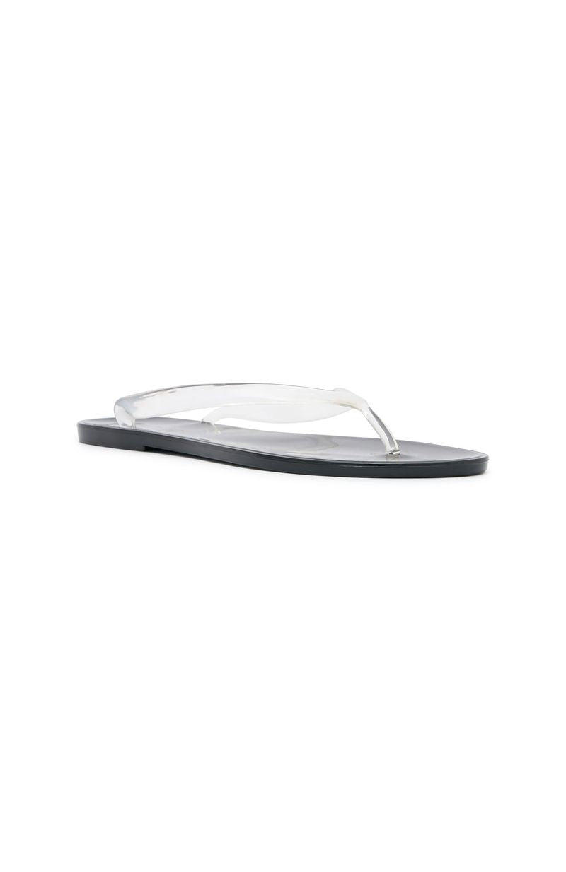 Dean Jelly Thong Sandals Black/Clear