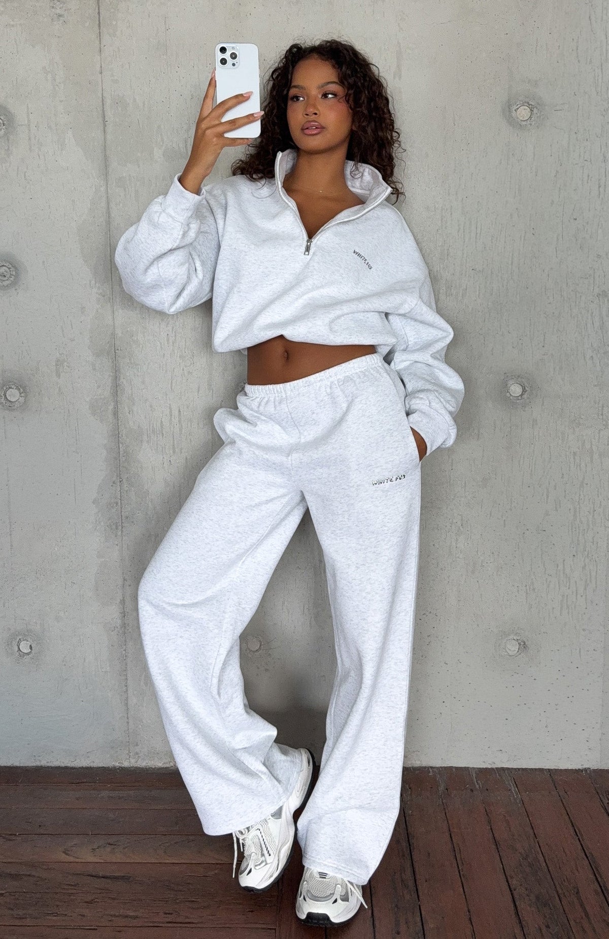 Test Drive Wide Leg Sweatpants Grey Marle