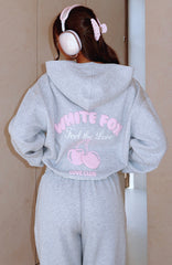 Love Me Tender Oversized Hoodie Dark Grey Marle
