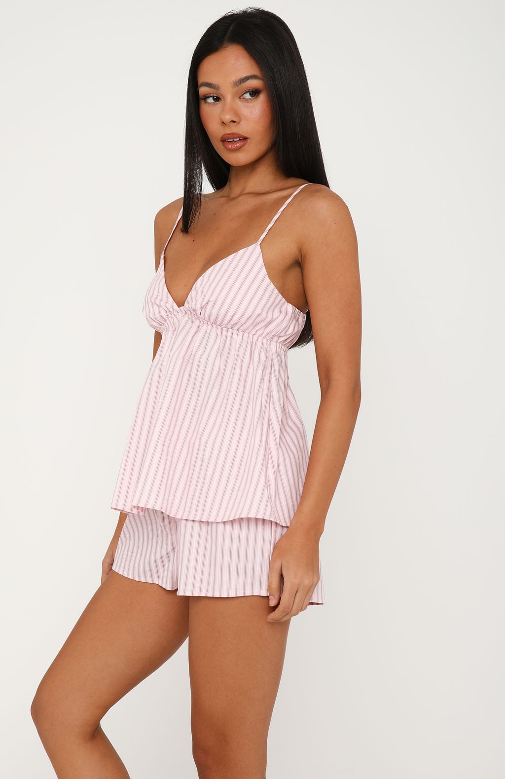 Sleepy Head Pyjama Top Pink/Grey Stripe