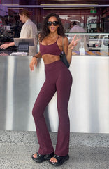 Movement Flare Leggings Merlot