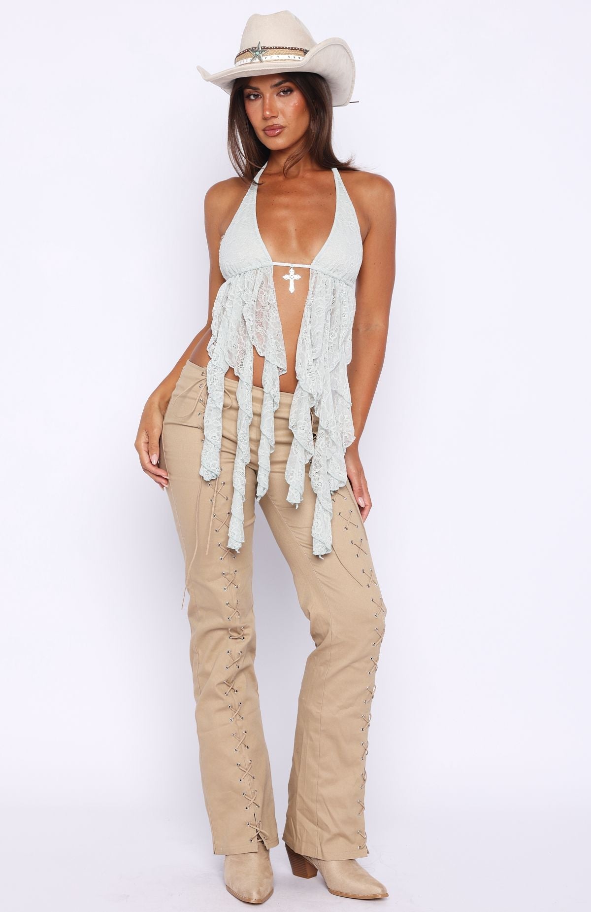 Bright Lights Halter Top Mist