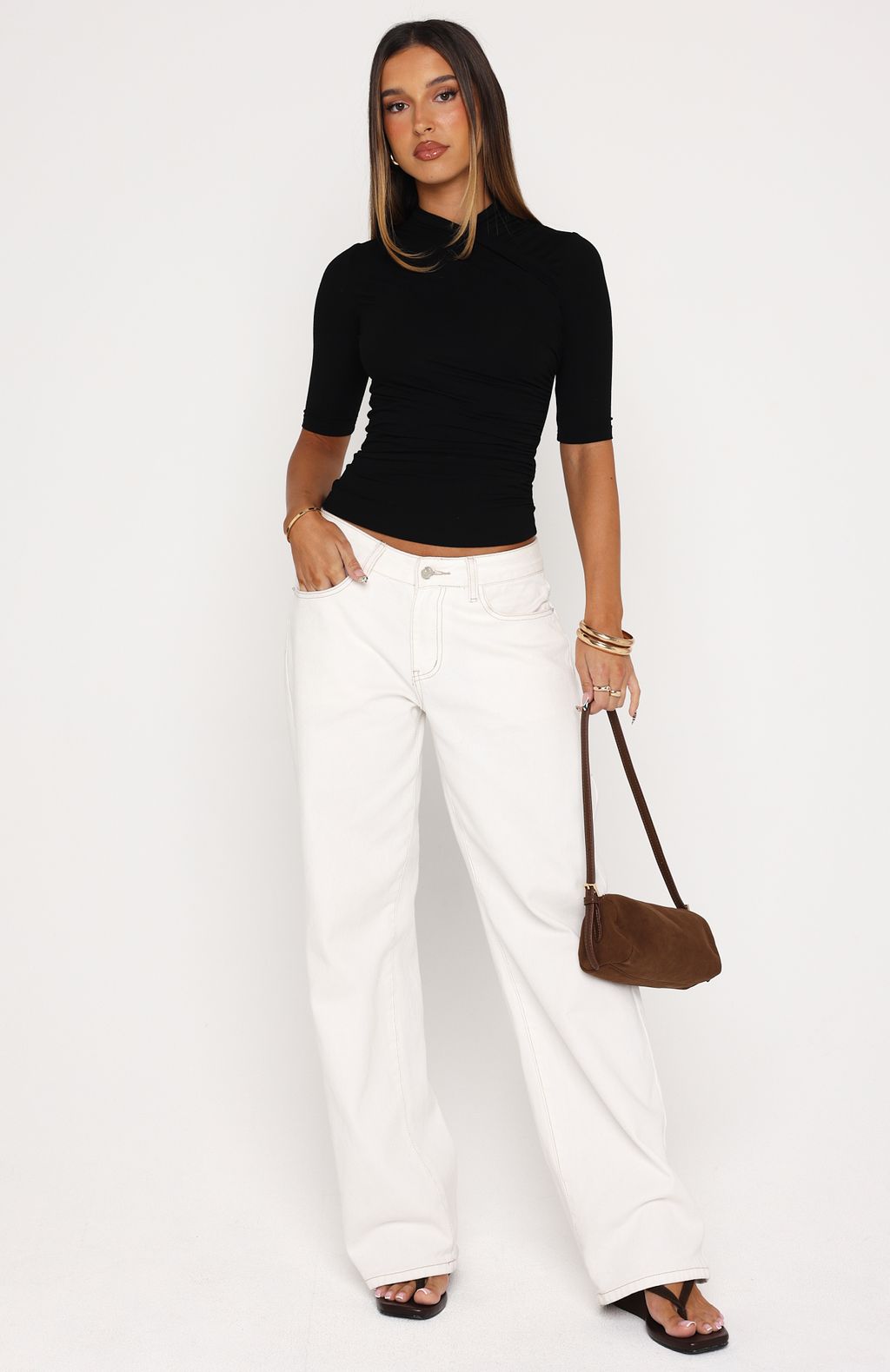 Quiet Crush Short Sleeve Top Black