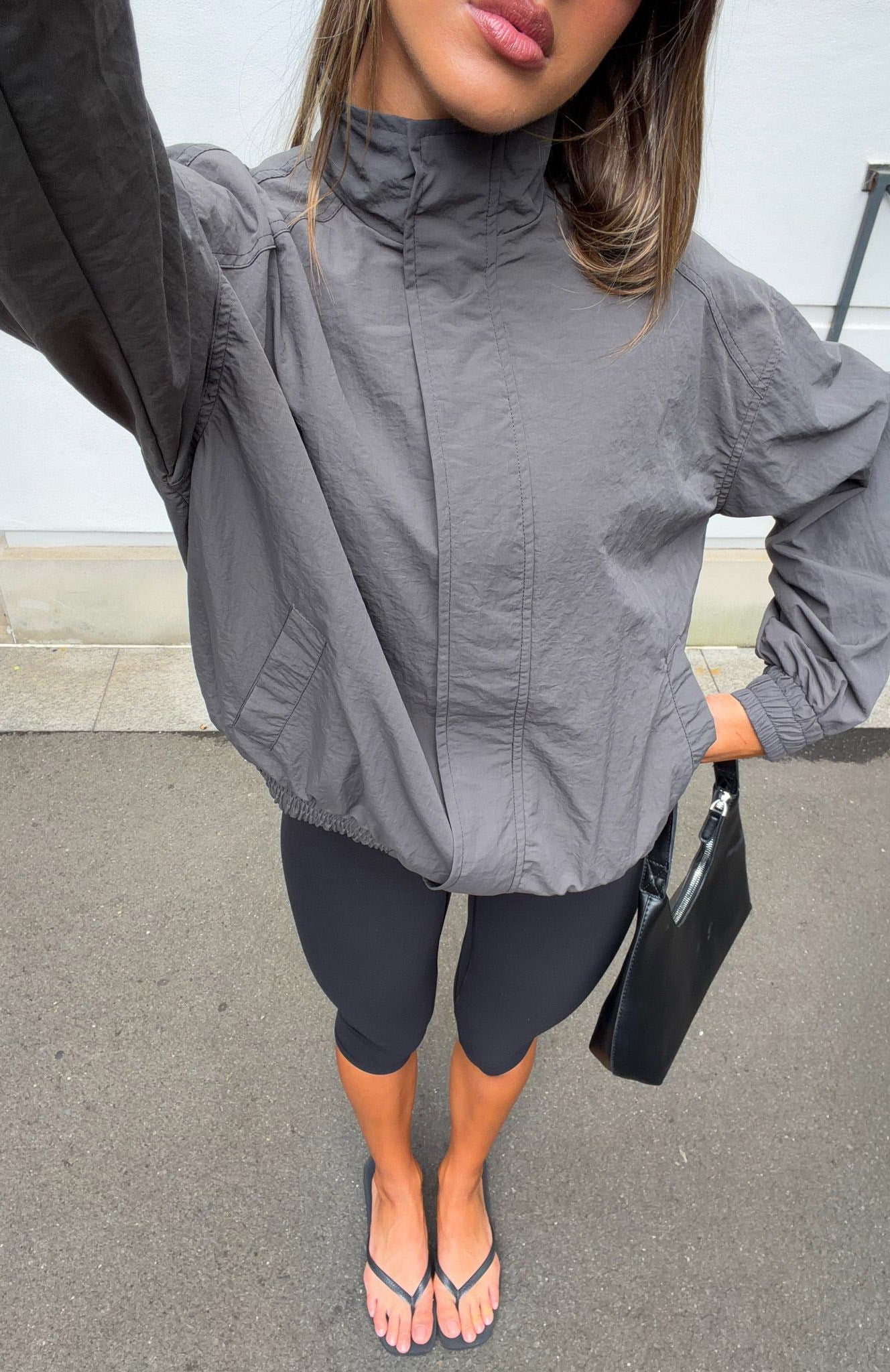 Cool Vibe Funnel Neck Jacket Steel