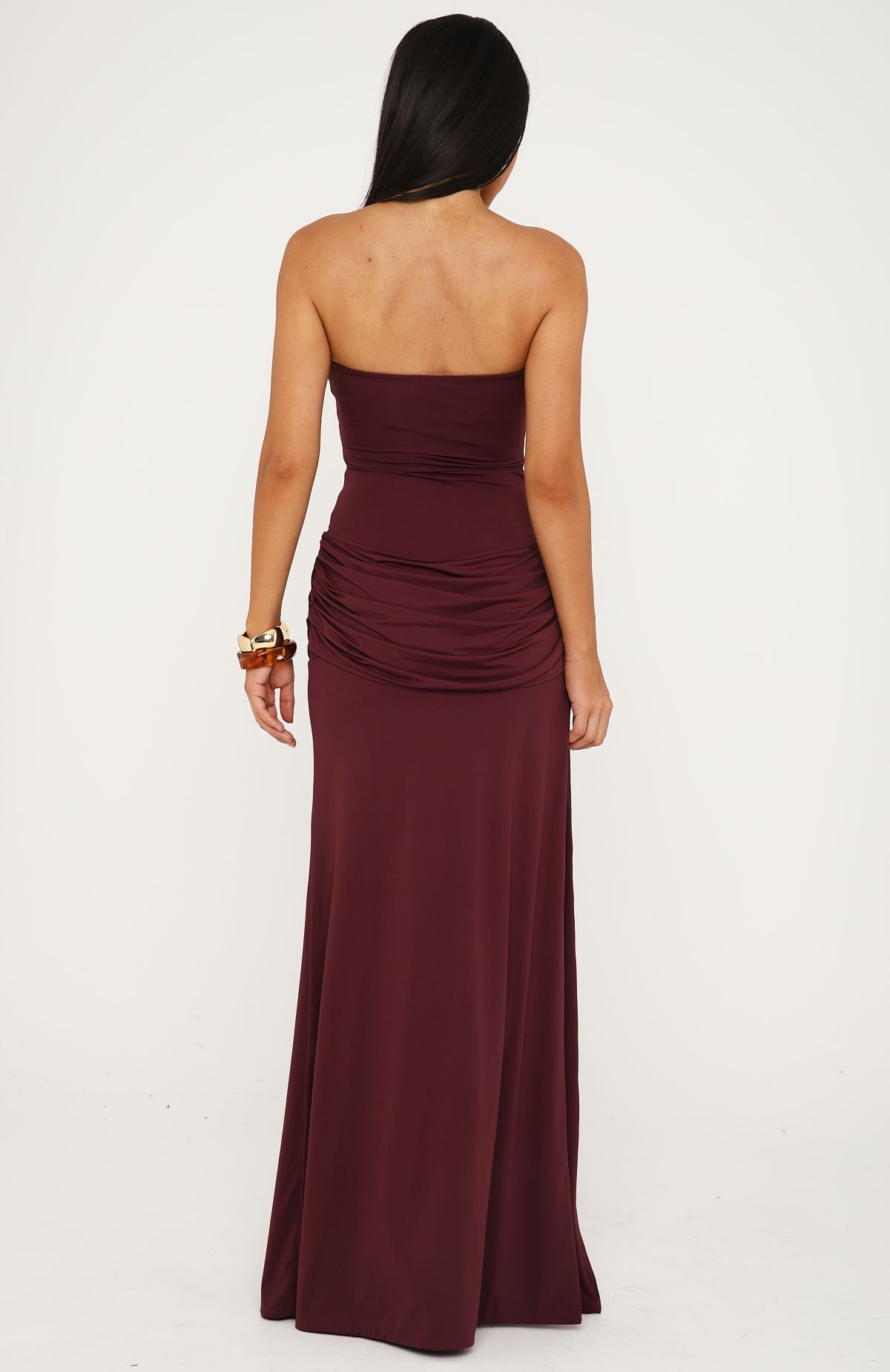 Make You Regret Strapless Maxi Dress Mauve