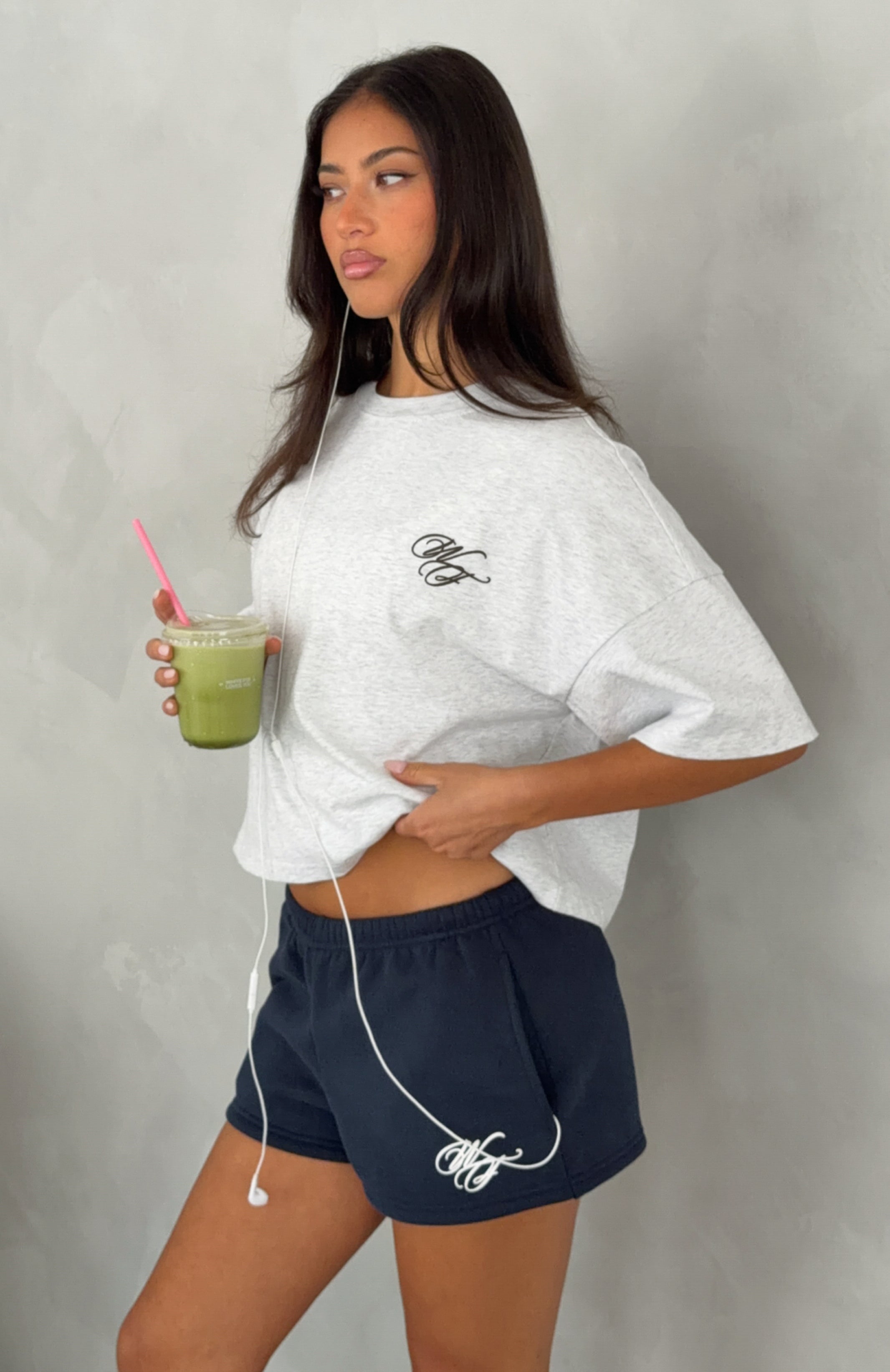 Studio 17 Raven Boxy Oversized Tee Grey Marle