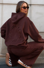 Stay Lifted Oversized Hoodie Bitter Chocolate