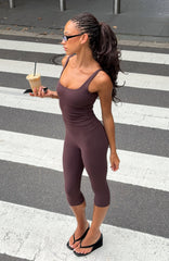 More To You Active Tank Dark Chocolate