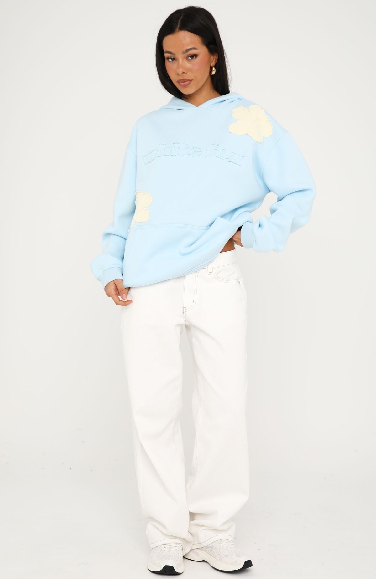 Sunkissed Bloom Oversized Hoodie Blue