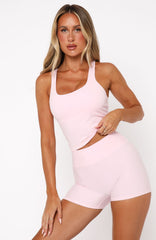 Stronger High Waisted Shorts 3 Ballet Pink
