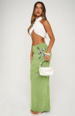 Tide And Bloom Knit Maxi Skirt Kiwi